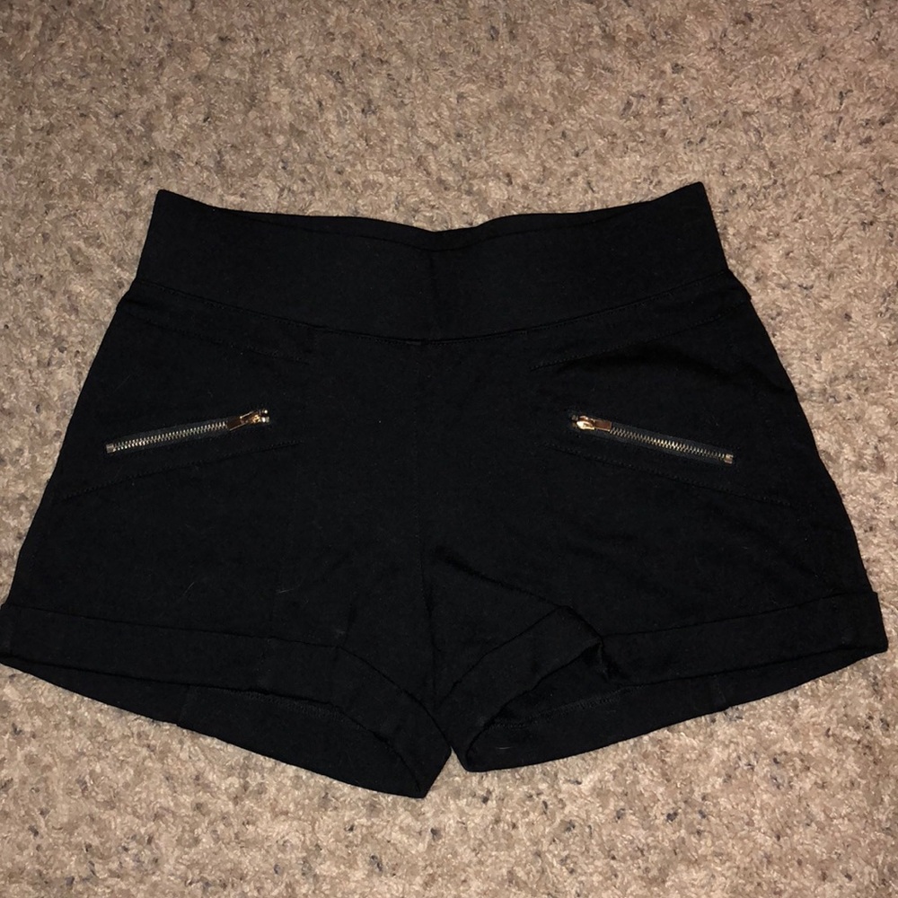 Black stretch shorts